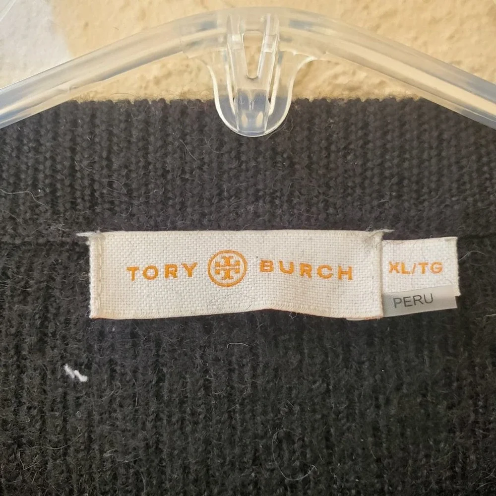 Tory Burch Black and White Crew Neck Sweater - Picture 3 of 9